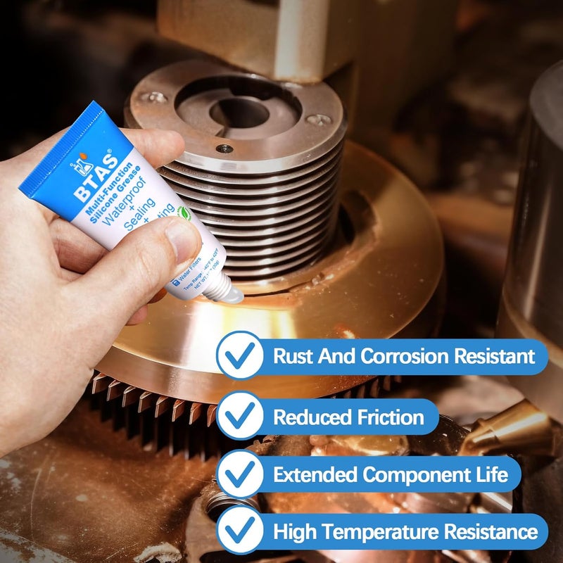 BTAS Faucet O Ring Silicone Grease for Plumbers Valve Pool Pump Lubricant Sealing Waterproof Food Grade 1 oz 2 Pcs - Image 5